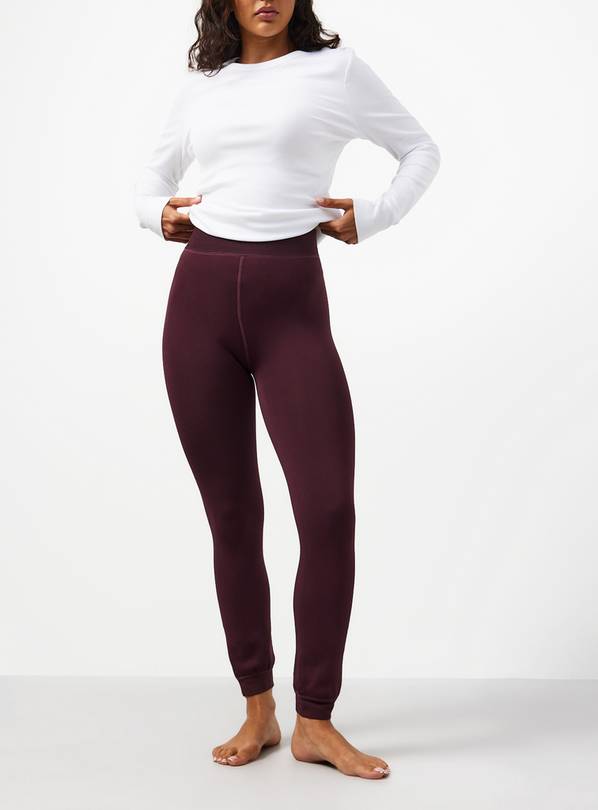 Purple Thermal Faux Fur Lined Leggings XL